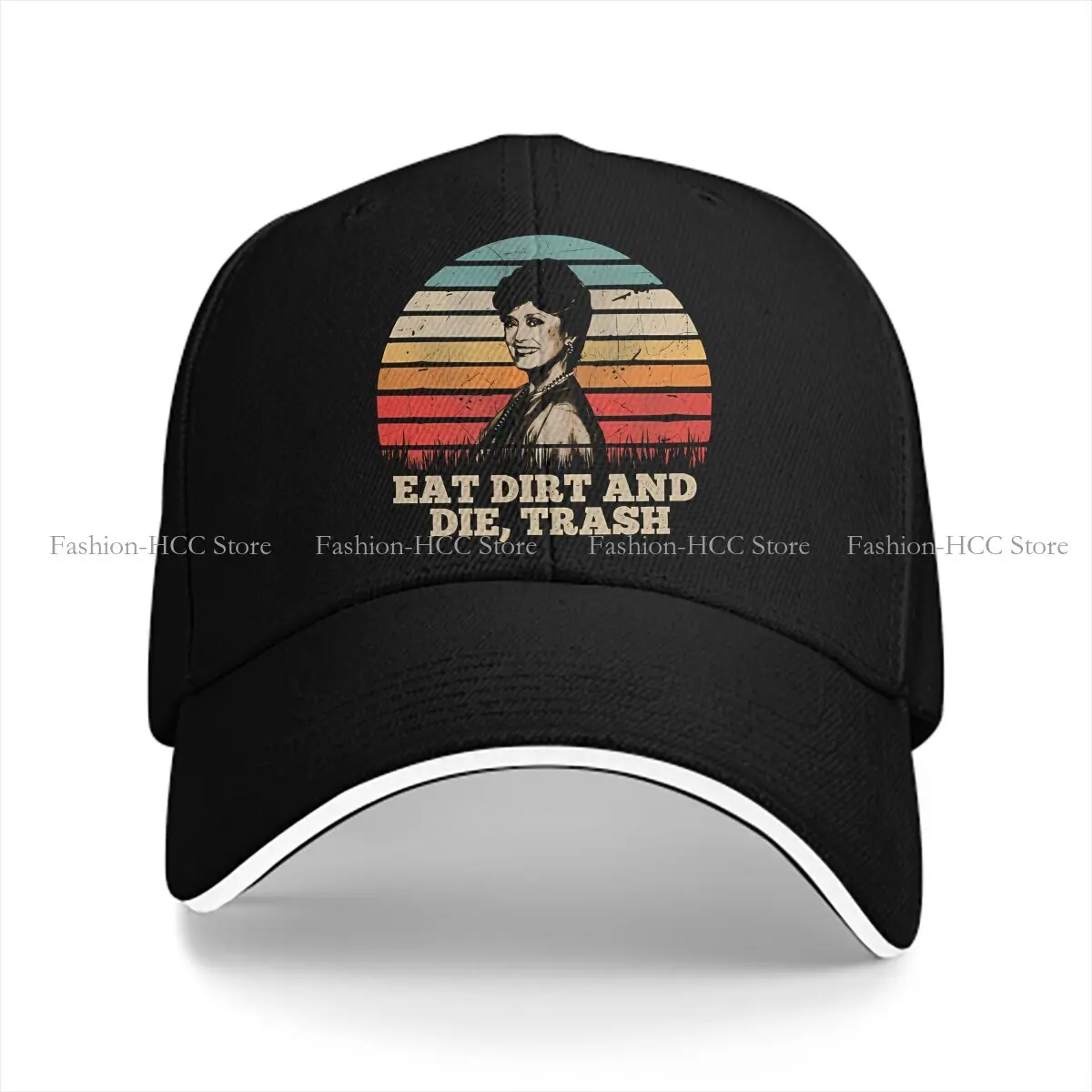 Vintage Eat Dirt And Die Trash Baseball Cap Men Hats Women Visor Protection Snapback Golden Girls Caps