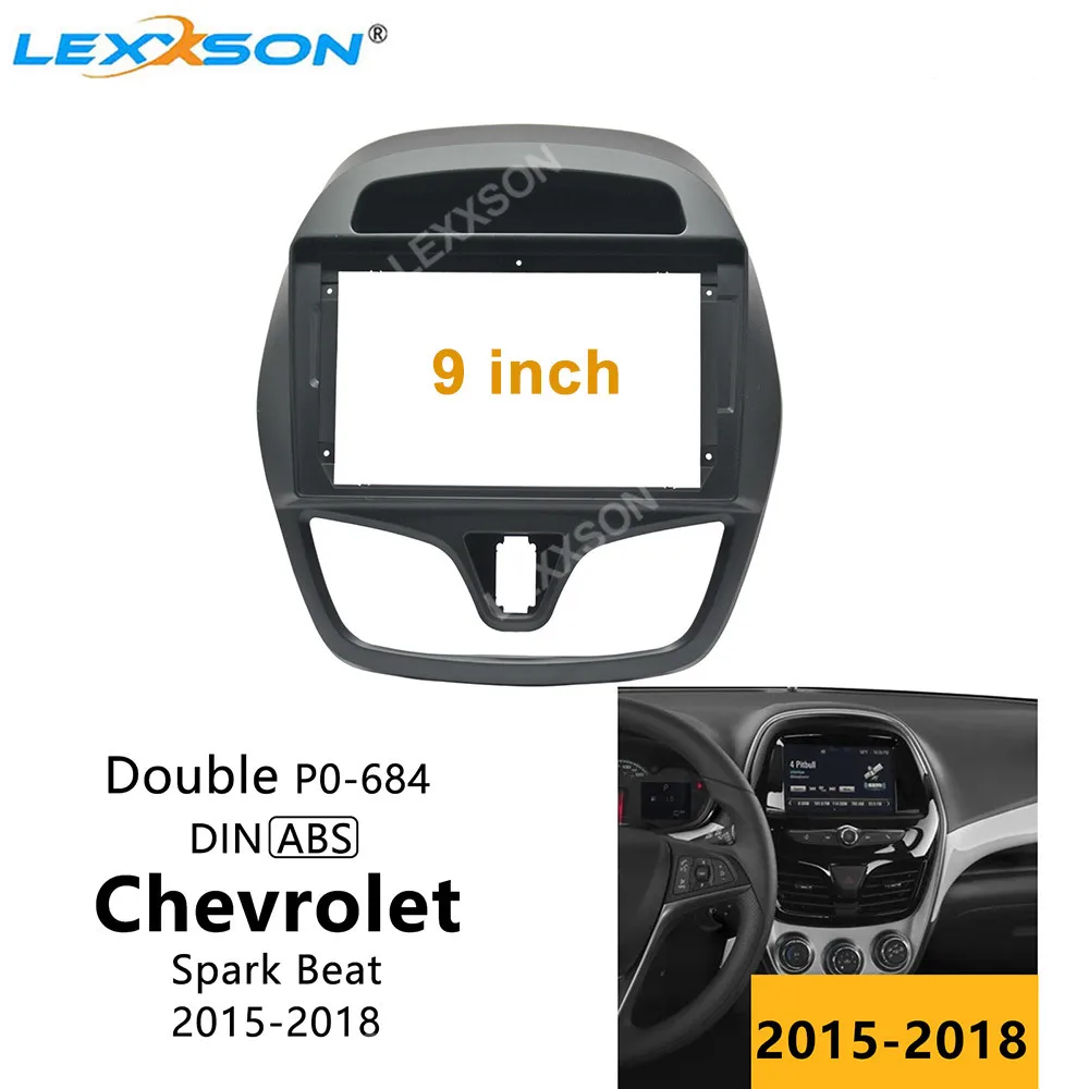 

9 Inch Car Fascia For Chevrolet Spark Beat 2015 2016 2017 2018 Dashboard Installation Trim Refitting Panel Car Radio Frame Kits