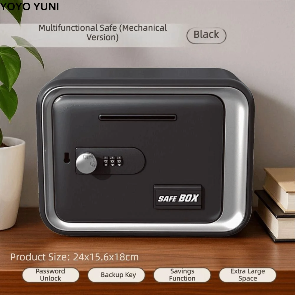 Password Lock Kids Piggy Bank Educational Toy Money Security Cash Can Coin Bill Slot Large Capacity Mini Safe Box