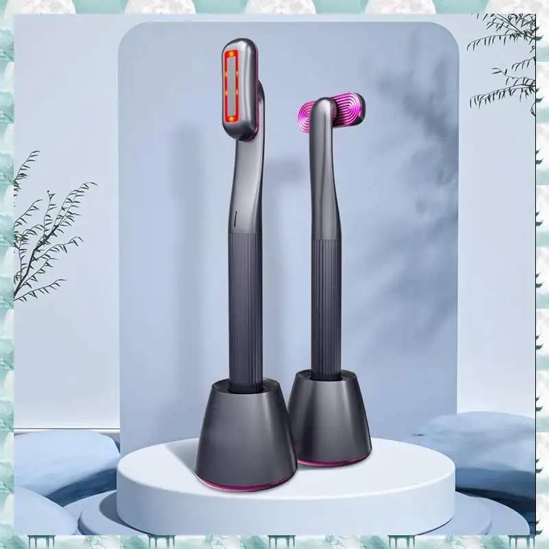 

Therapeutic Warmth Face Massage Red LED Light 4-In-1 Skincare Tool Wand Reduce Wrinkles Anti-Aging Face Care Tools(Pink) Durable