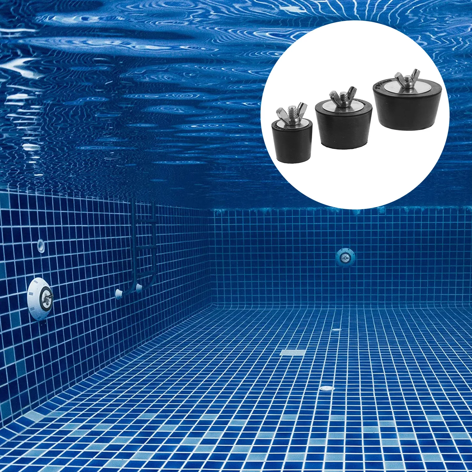 

3pcs Rubber Plugs Return Line Stoppers For Inground Above Ground Durable Winterizing Plug With Screw Pool Replacement Drain