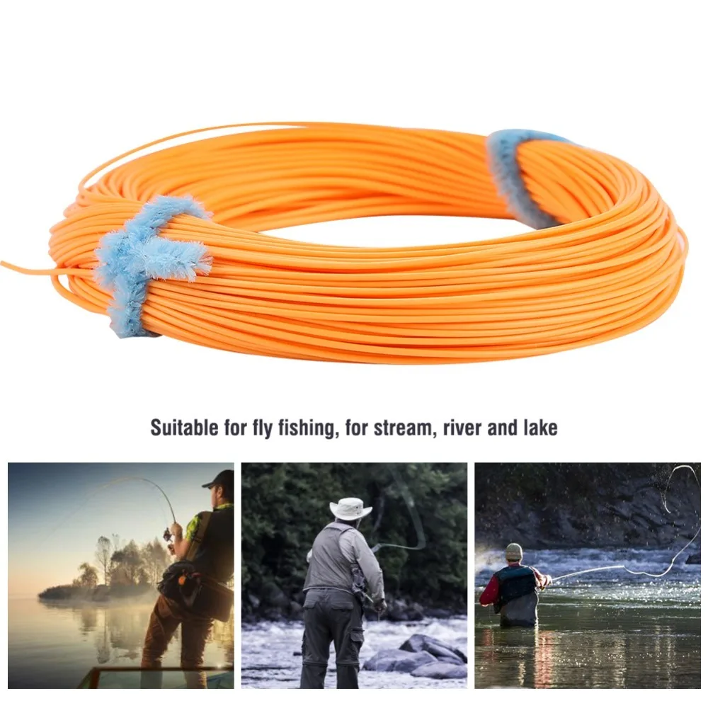 Durable Nylon Fly Fishing Line 100FT 3wt 4wt 5wt 6wt 7wt 8wt Floating Fly Fishing Line Multiple Colors Fly Line Lake Fishing
