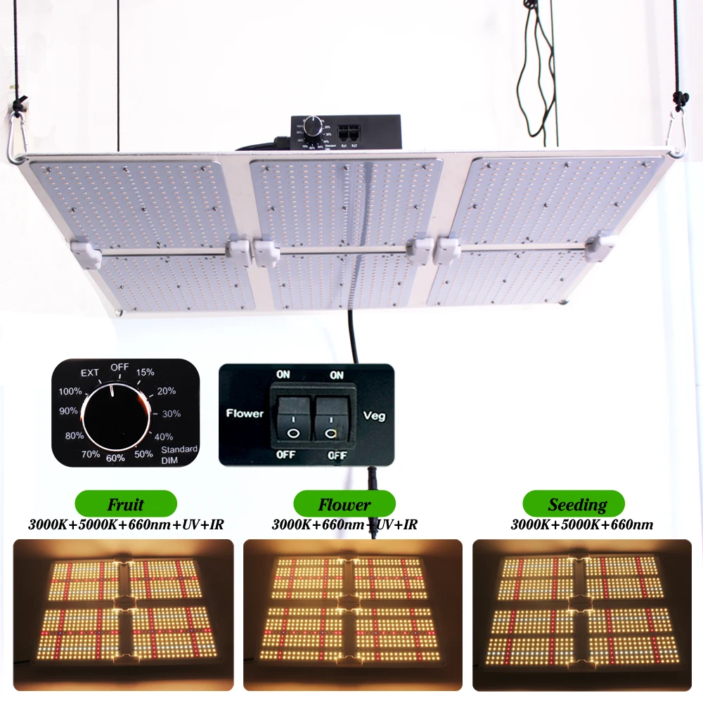 quantum tech crescer luz led board full spectrum 3000k 5000k samsung lm301h para plantas de interior crescimento com veg interruptor flor 2023 01