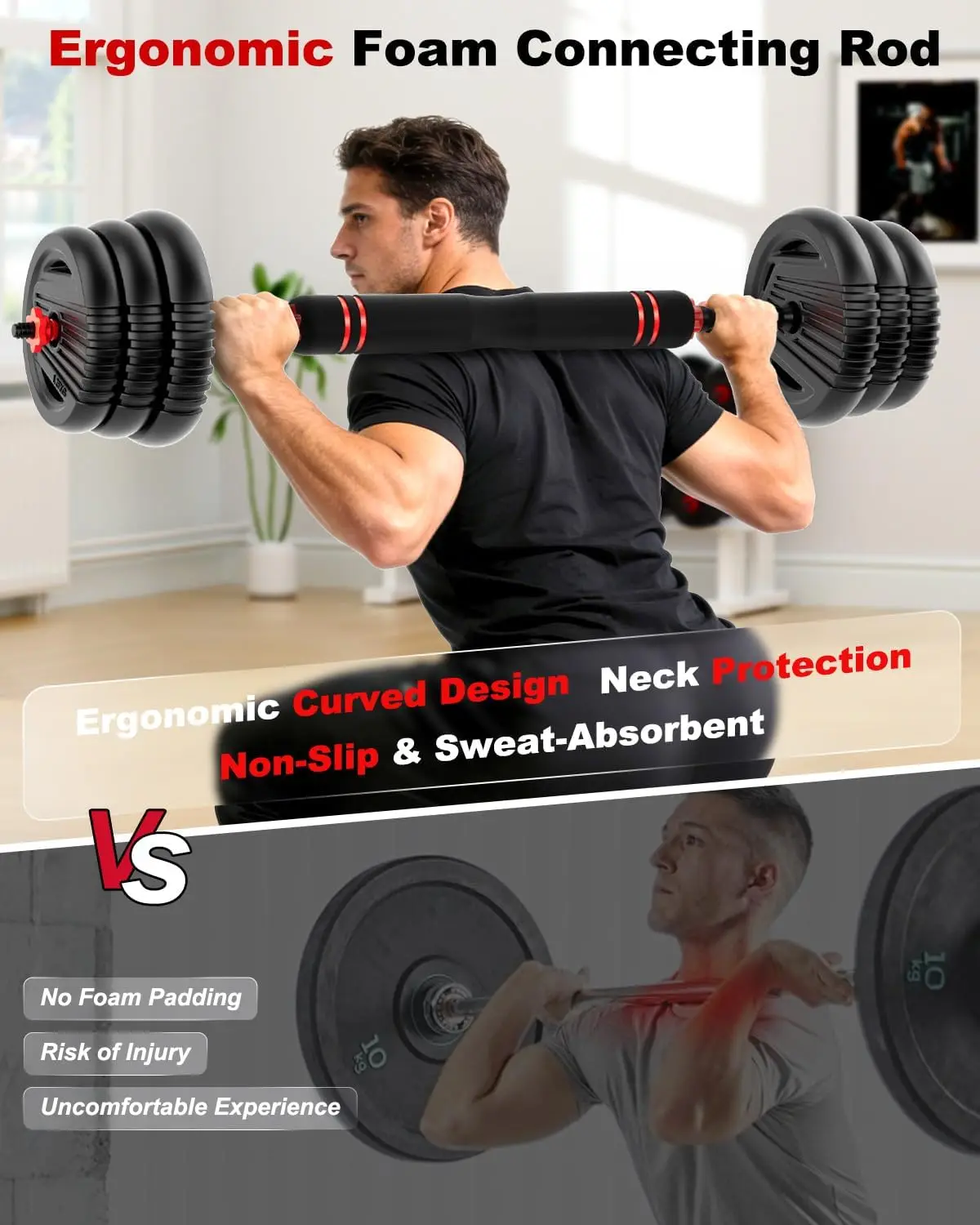 Free Weight Set Adjustable Dumbbell 20 30 45 70 90 Lbs