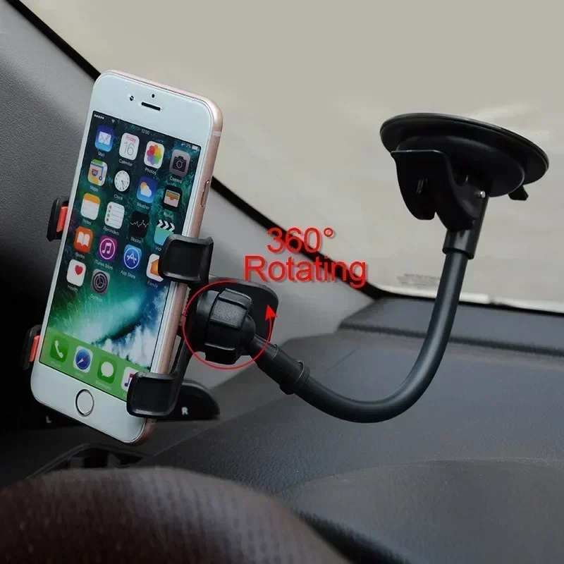 Car Phone Holder Mount Cell Phone Stand Windshield 360 Rotation For iPhone 15 14 13 12 11 Pro Max XS X XR 8 SE/Samsung Galaxy