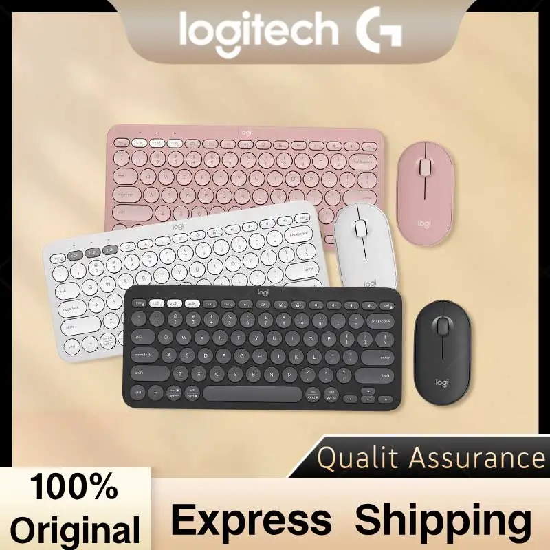 Logitech Pebble 2 Combo, Wireless Keyboard and Mouse, Quiet and Portable, Customizable, Logi Bolt, Bluetooth