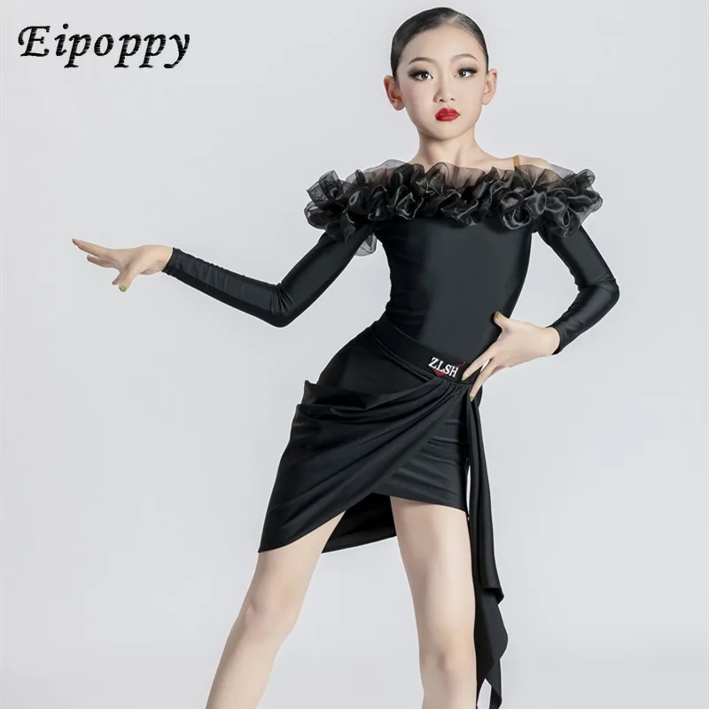 Latin Dance Wear Children's High-End Performance Competition Practice Dance Dress