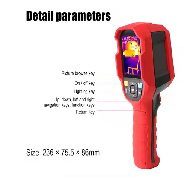 UNI-T UTi120S  120x90 Pixels -20~400 Celsius with Center Point, High and Low Temperature Tracking Industrial Thermal Imager view 4