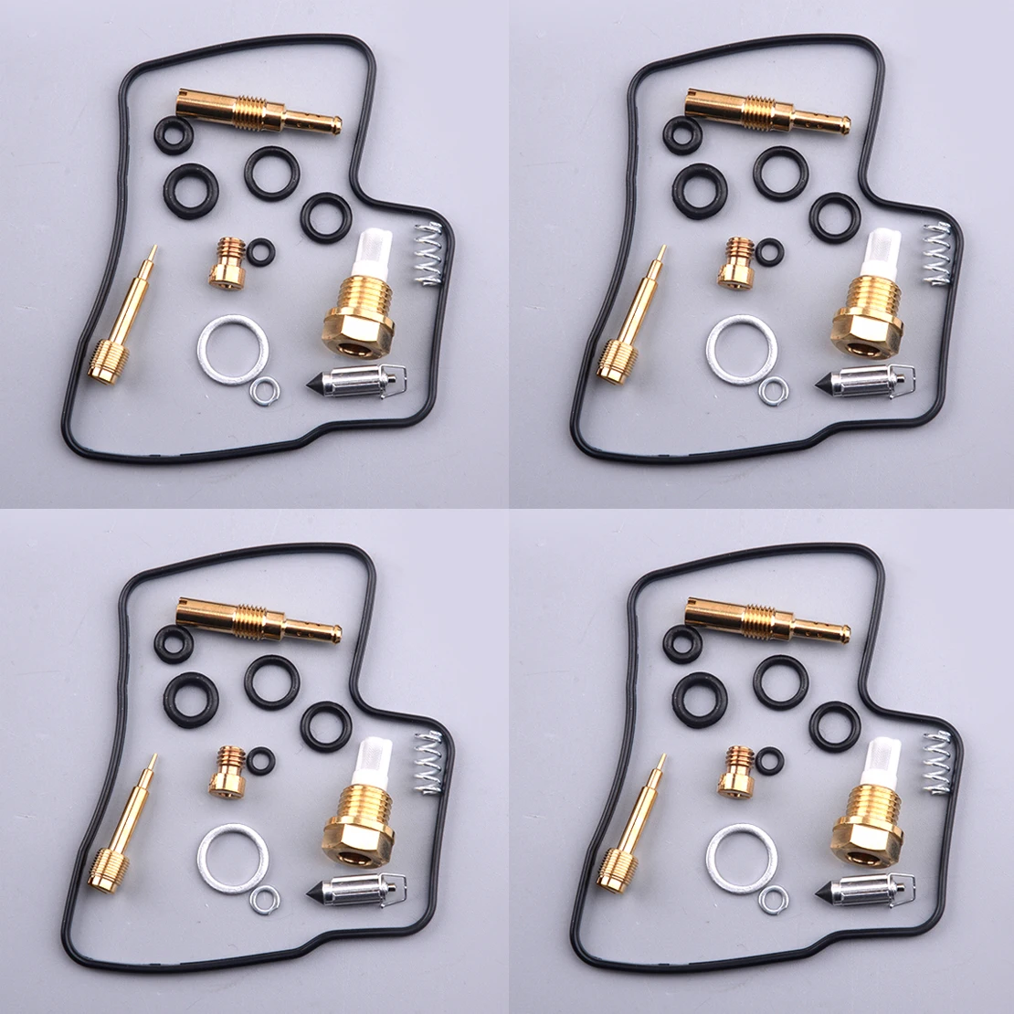 4 juegos de kits de reparación y reconstrucción de carburador compatibles con Honda VFR700 VFR750 VF700C Magna 700 VF750C V45 Magna VF750F V45 Interceptor
