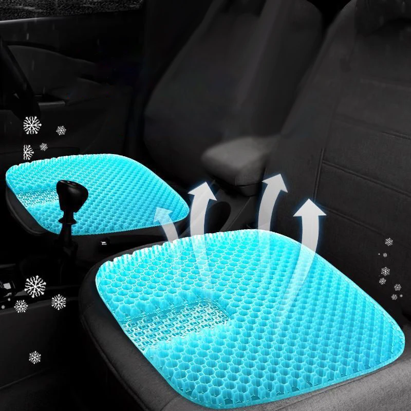 Chair Ergonomic Cooling Seat Pad Lightweight Breathable Honeycomb Gel Cushion Portable Support Cushion for Office Home Car