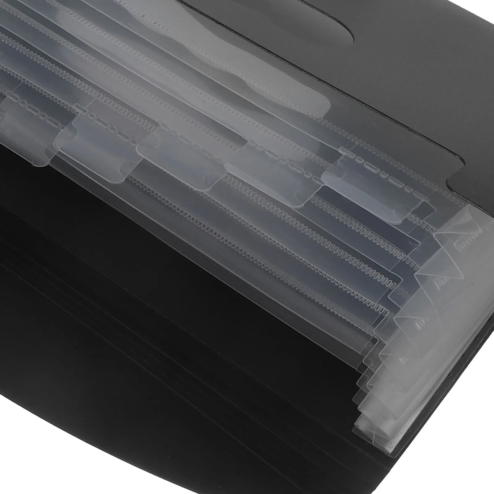 

8 -Layer Important Document Organizer File Storage Box Folder Black Plastic Office Supply Travel