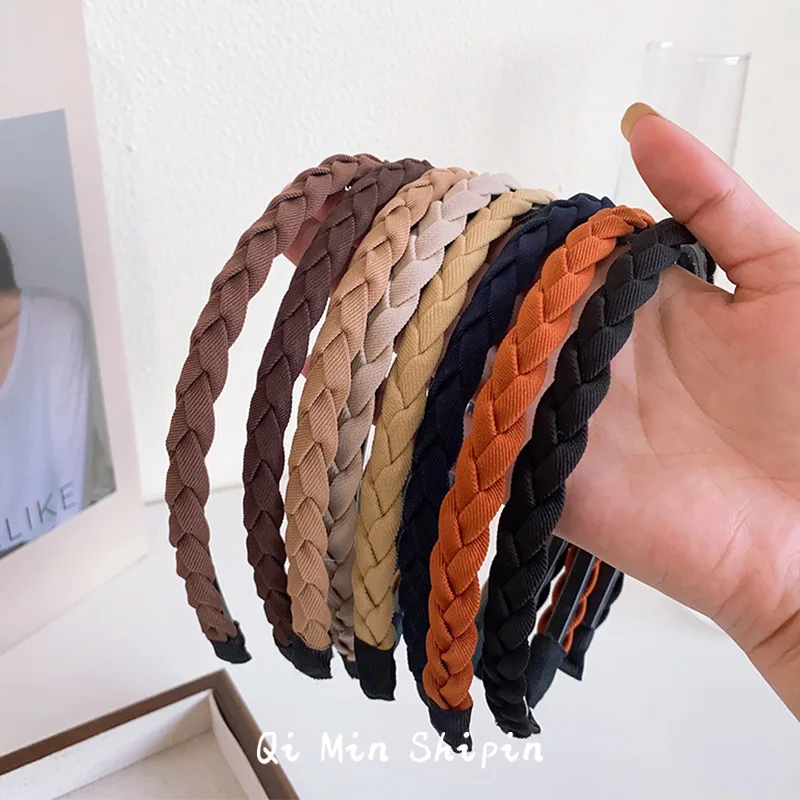 Set New Braid Hair Bands  Handmade Braid Headband For Women Ladies Elegant Twist Plait Fake Hair Headware Hair Accessories