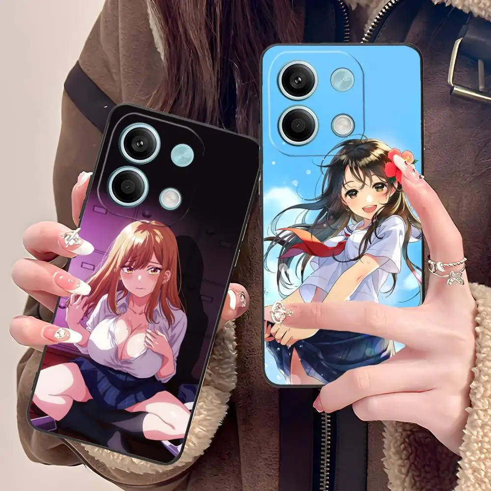 JK زي مدرسي فتاة جراب هاتف ل POCO F6 F5 F4 F3 F2 Pro GT C40 الطباعة الملونة الغطاء الواقي فاخرة جميلة #4