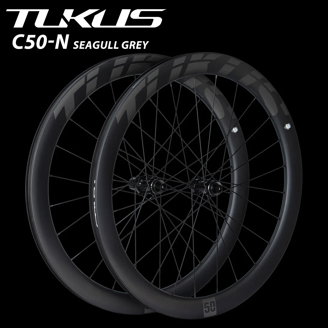 

Колесный комплект TUKUS Hooked Carbon для шоссейного велосипеда, глубина обода 50 мм, 700c, дисковый тормоз, ширина внутреннего обода 21 мм, готовность к установке бескамерных шин, обода для шоссейных велосипедов