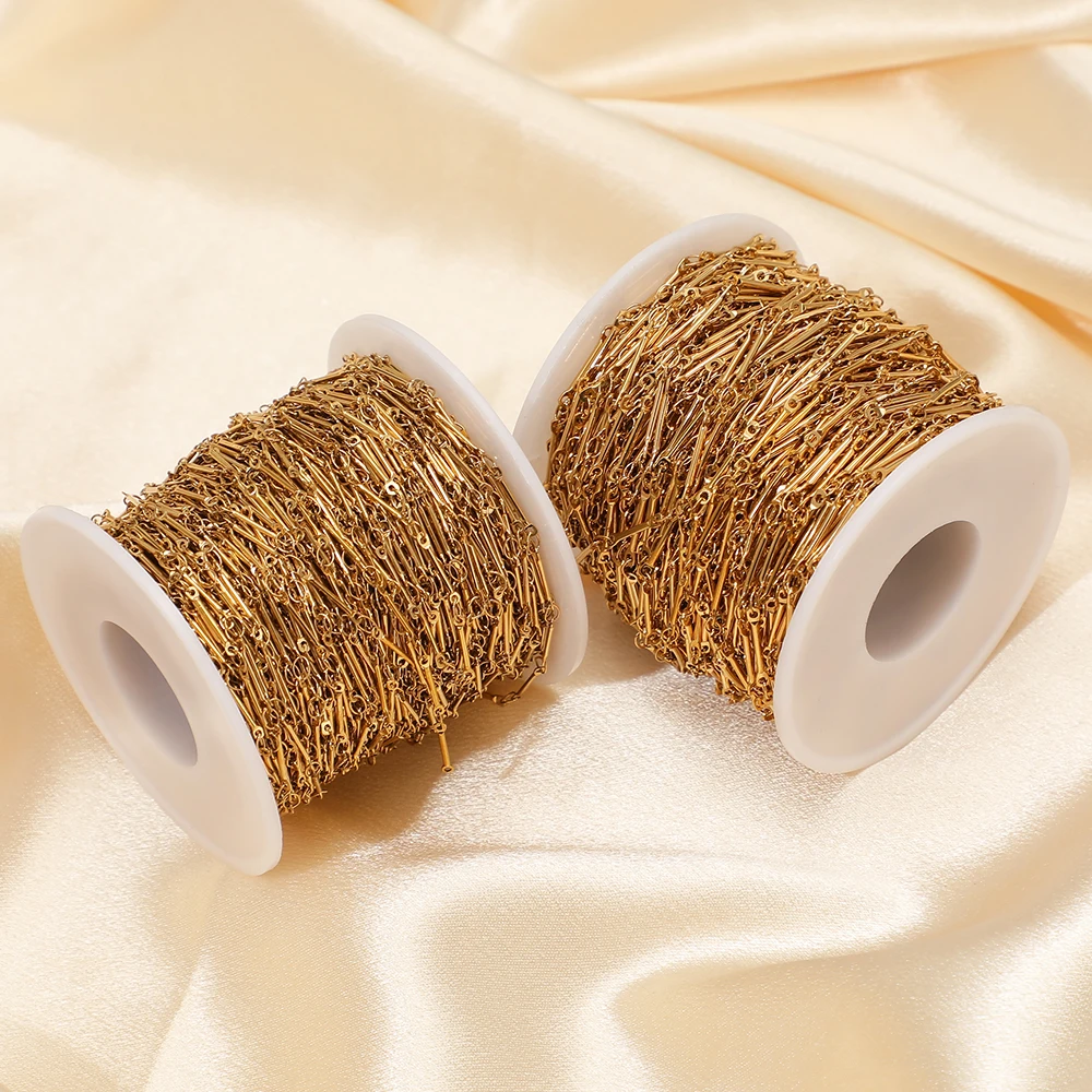 1 Meter Edelstahl-Stabketten für DIY-Schmuckherstellung, Halsketten, Armbänder, Ohrringe, Bastelzubehör, Körperketten – Detail 5