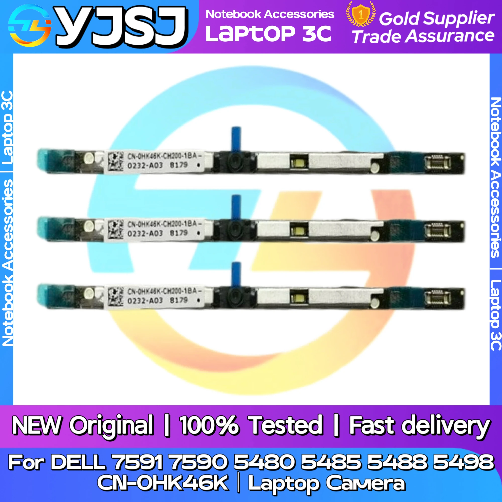 

New Original Laptop Notebook Camera For DELL 7591 7590 5480 5485 5488 5498 Video Head Module CN-0HK46K Front Camera
