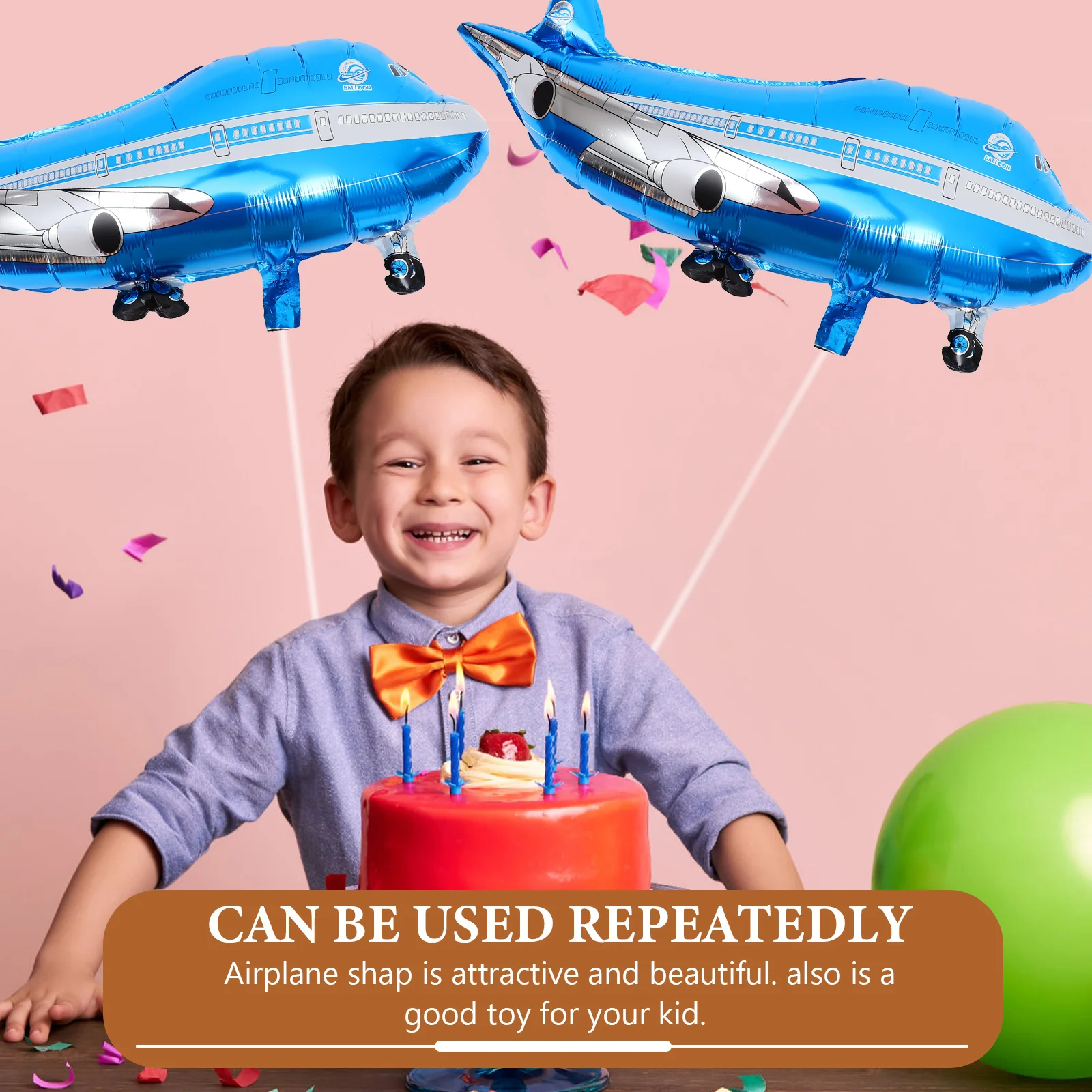 

10pcs Aluminum Foil Balloon Airplane Shape Reusable Party Decoration Birthday Shower Outdoor Event Aircraft Balloon