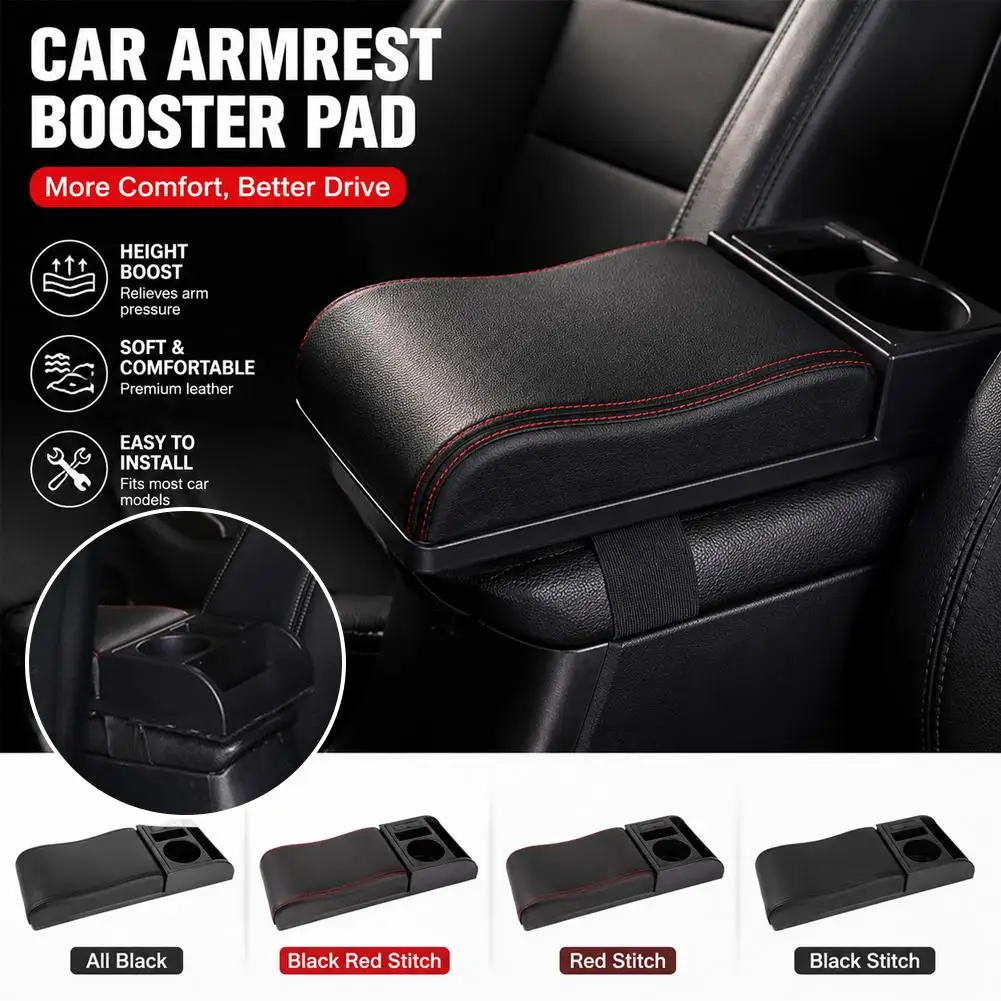 Universal Car Armrest Cushion Height/Length Extender Pad for Center Console Comfort