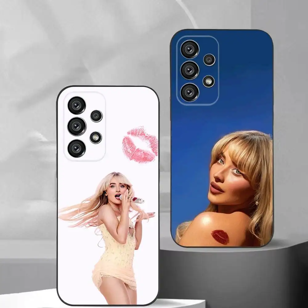 

Singer S-Sabrina C- Carpenter Phone Case For Samsung S25,S24,S21,S22,S23,S30,Ultra,S20,Plus,Fe,Lite,Note,10,9,5G Black Cover