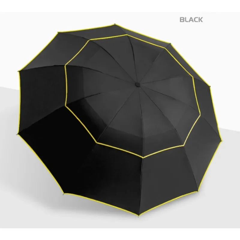 Super Big Top Quality Umbrella Double Strong Rain Woman Windproof Paragua Male Women Sun 3 Floding Fashion Business Men Umbrella