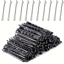 Alloy Bobby Pins para Meninas, Clipes de Cabelo Clássicos, Acessório Elegante para Adolescentes e Acima, Preto, 2.17in, 50 unid, 100 unid