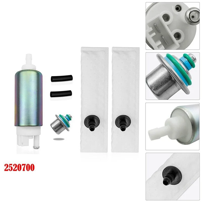 مضخة الوقود الأنيقة 12 فولت مع قطع غيار منظم لـ 03-07 Victory Vegas Kingpin Jackpot Hammer 2520700