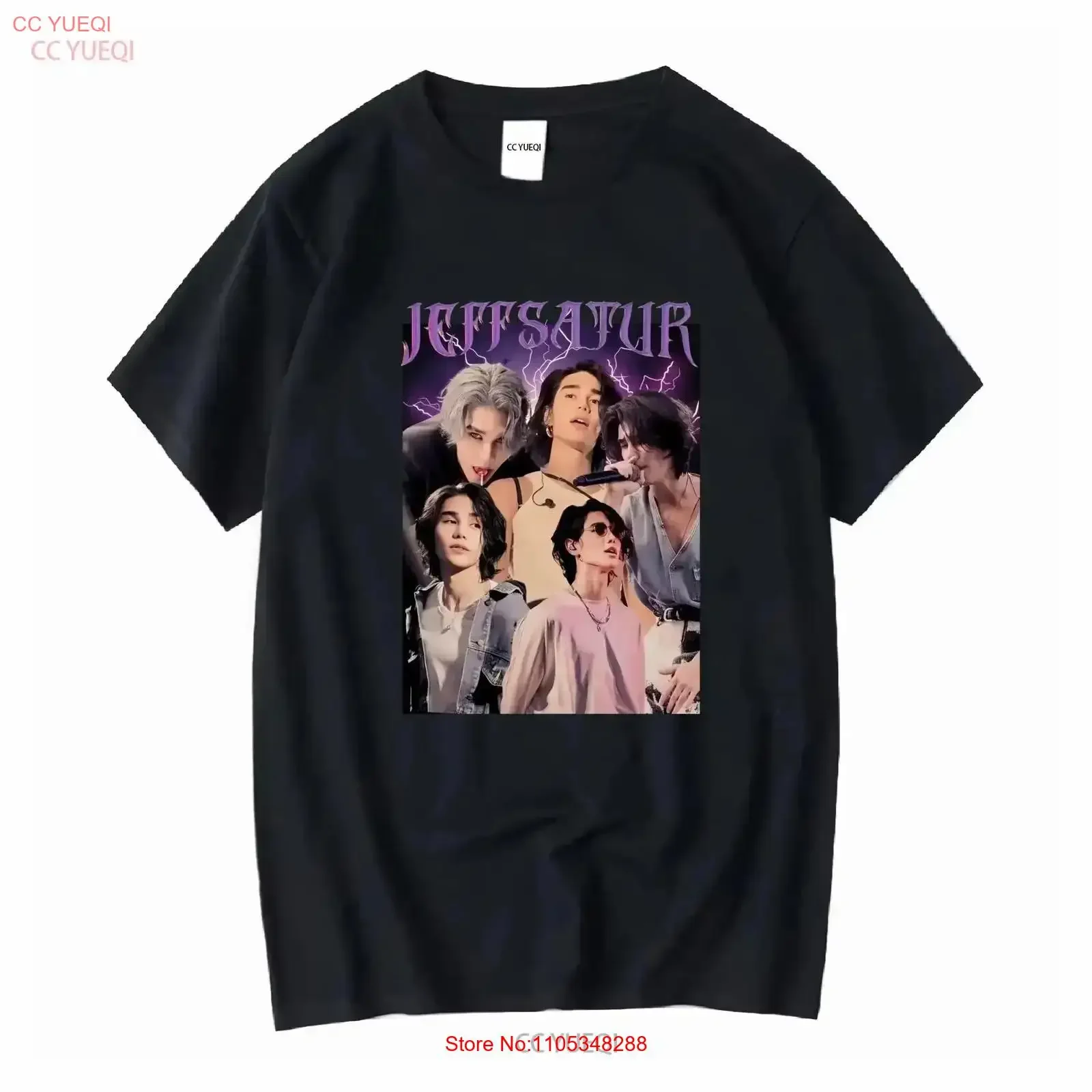 NWT Thai Singer Actor Jeff Satur Artist T Shirt vintage Washed designer clothes Comfortable Casual vintage Washed fashion