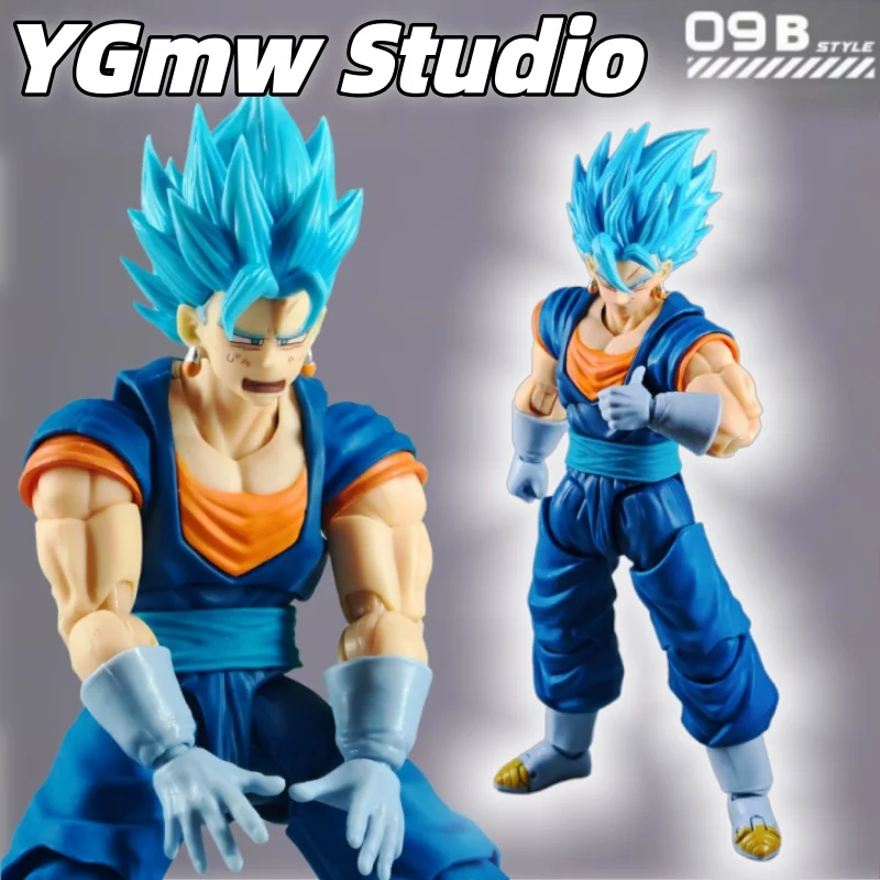 

YGmw Studio Dragon Ball SHF Super Dragon Ball Heroes Super Saiyan Blue Vegito 09 A/B Version 1/12 Scale Action Figure Gift Toy