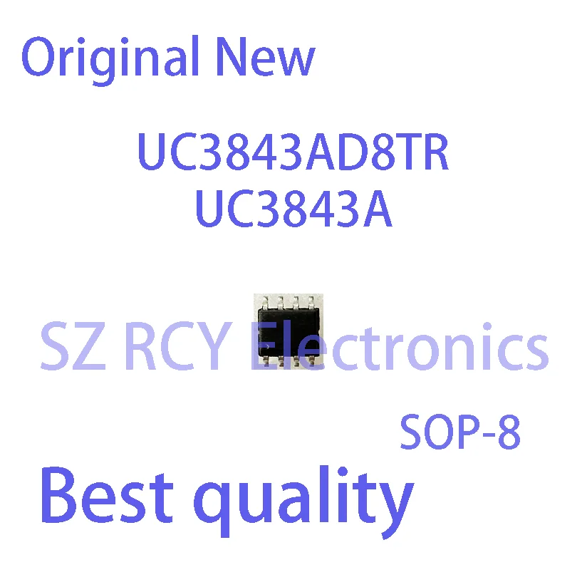 (5 PCS)NEW UC3843AD8TR UC3843BD1R2G UC3843AP-S08-R UC3842AD8TR UC3842A UC3843A UC3843AP 3843B SOP-8 IC Chip electronic