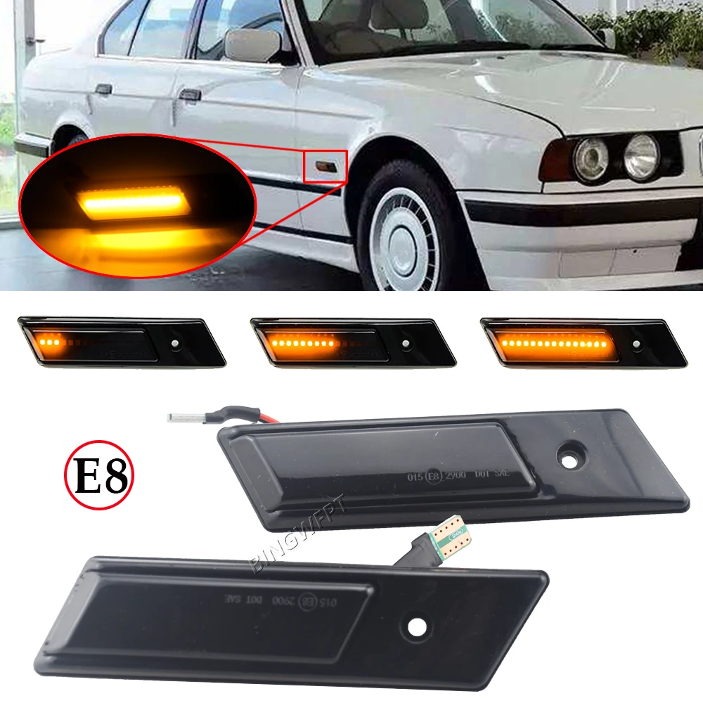 1Pair LED Dynamic Car Blinker For 3er BMW E36, Mod. Bj. 12/90-9/96 Side Marker Turn Signal Lights ​