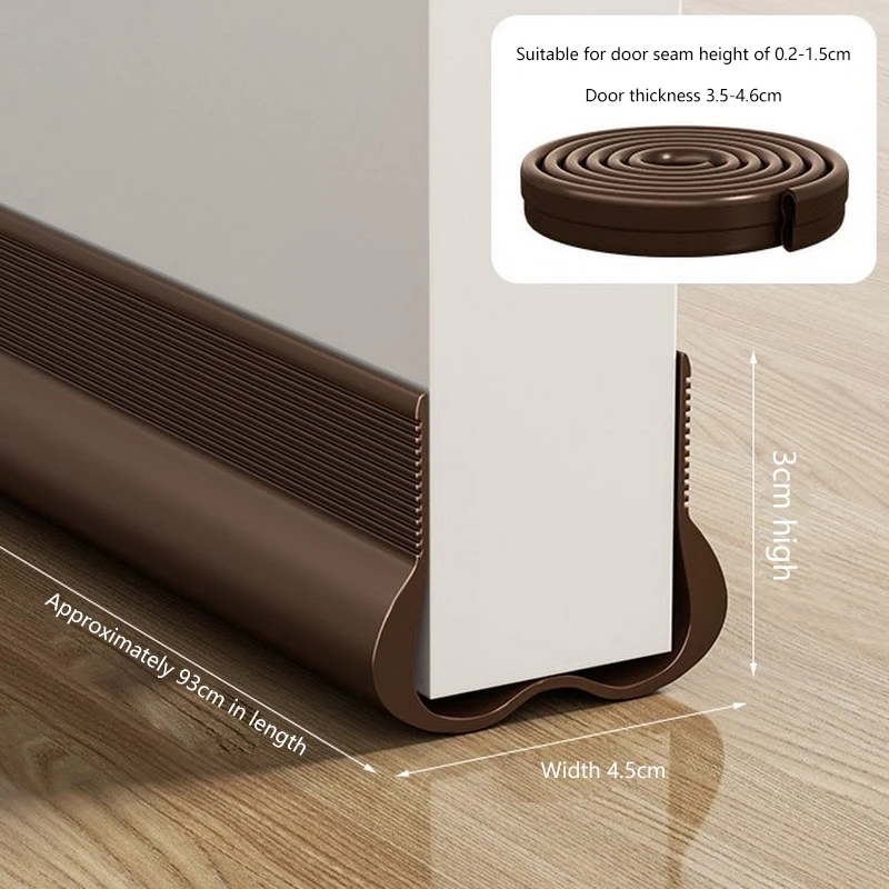 PVC Flexible Door Bottom Sealing Strip Under Door Draft Stopper Sealing Strip OundProof Gasket Weatherstrip Bedroom Door Gap Bar