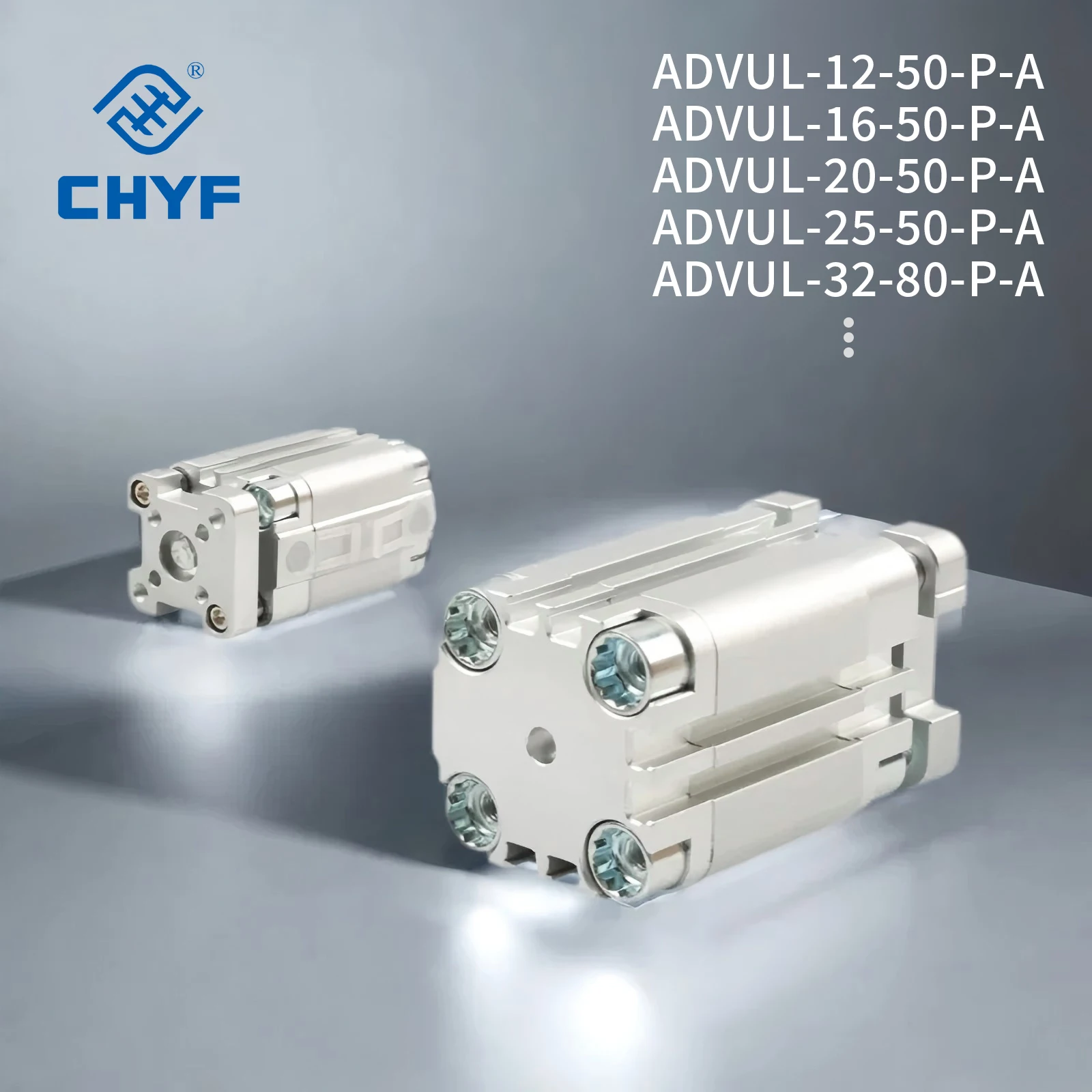 

Компактный цилиндр CHYF Серия ADVUL Цилиндр двойного действия с защищенным поршневым стержнем