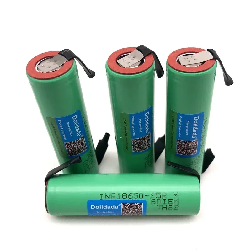 1/3/4/5/6/10PCS Original 3.6V 18650 2500mah 20A battery scrapping lithium batteries screwdriver flashlight+Nickel DIY