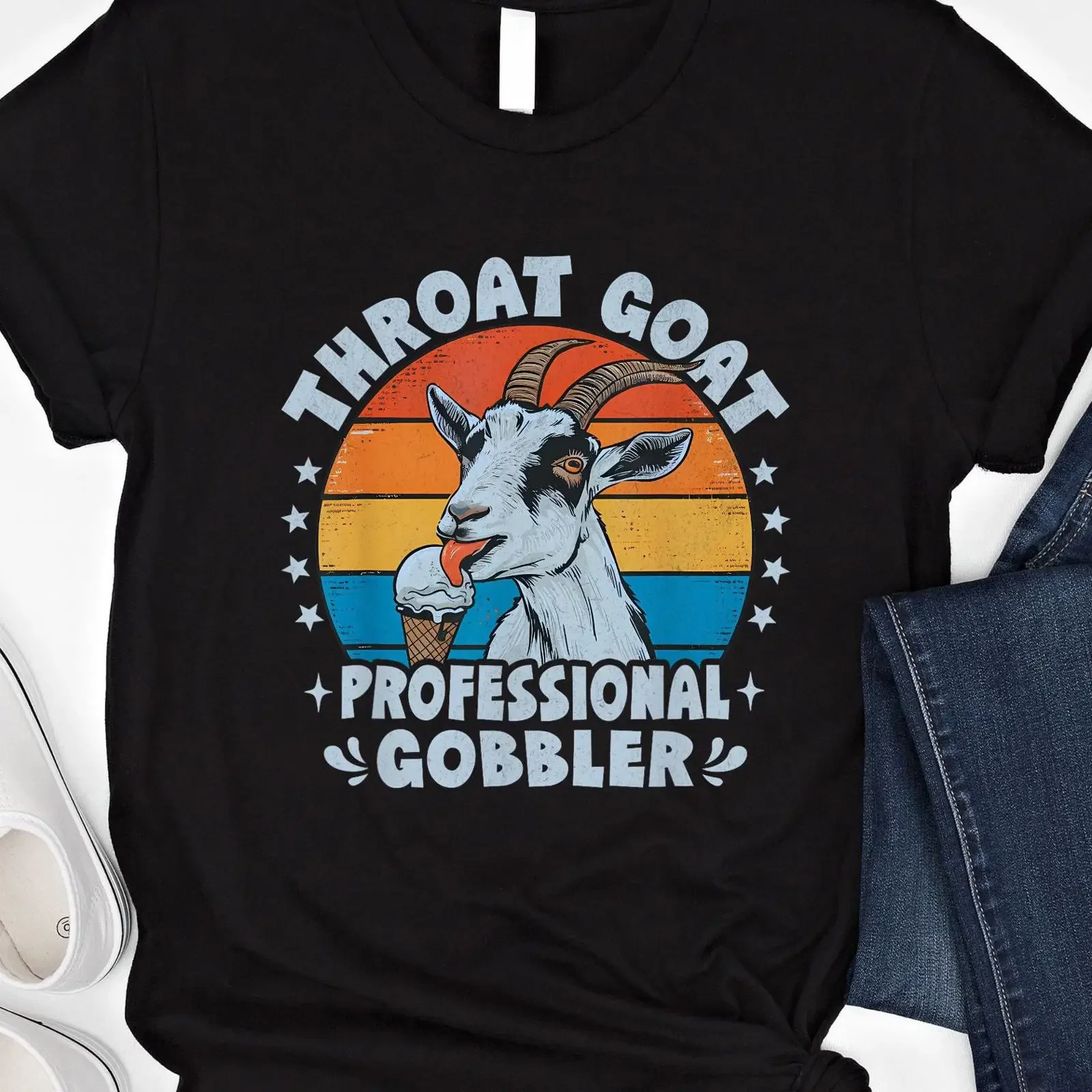 Throat Goat Professional Gobbler T Shirt Funny Sarcastic Humor SweaT vintage Washed Comfortable Slightly homme Casual