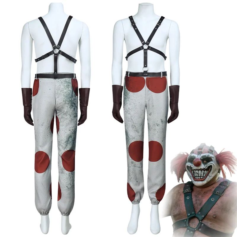 New Movie Twisted Sweet Tooth Men Metal Cosplay Costume Pants Belt Accessories Role Playing Halloween Carnival Suit Outfits
