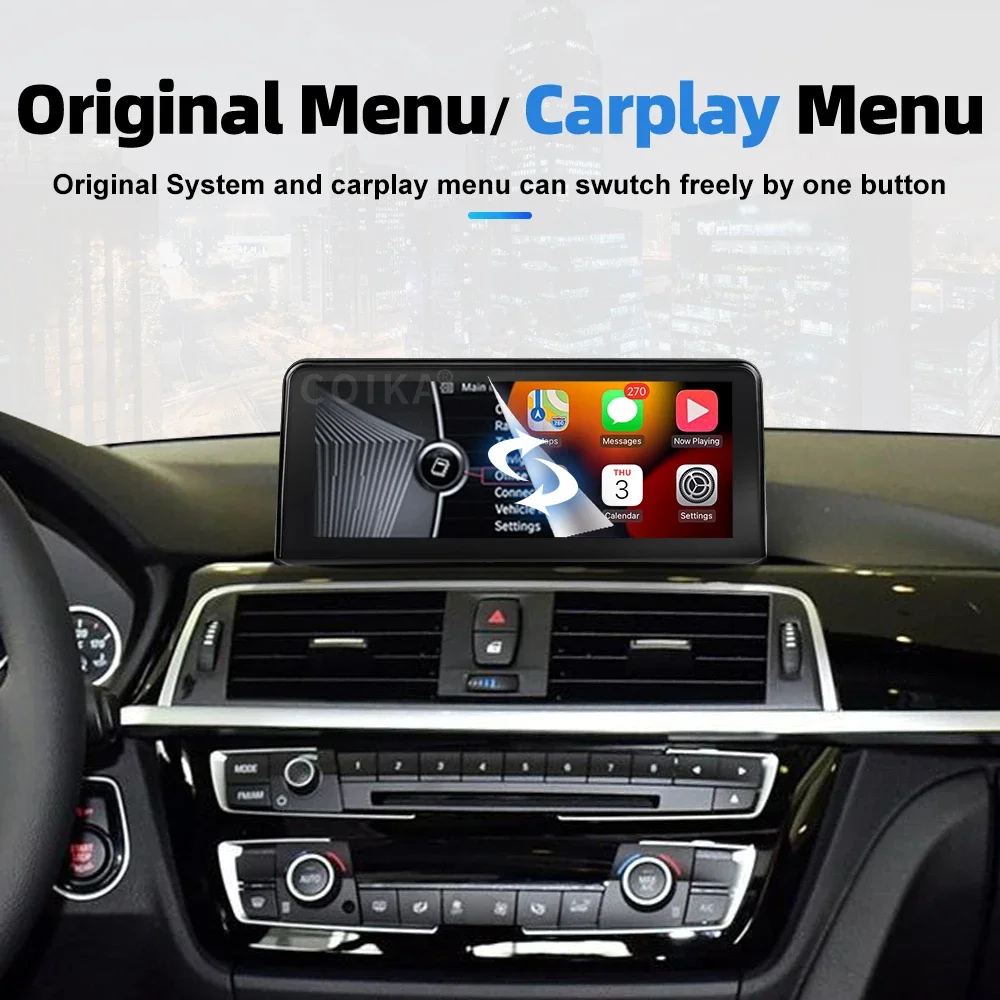 10.25 Inch Linux System Wireless CarPlay Android Auto Car Multimedia Player for F30 F31 F32 F33 F34 F36 2012-2016 Head Unit