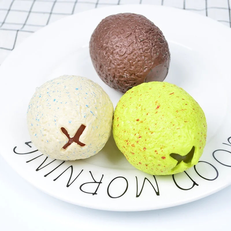 1 pz creativo uovo di dinosauro spremere giocattoli a forma di uovo palla di sfiato giocattoli antistress giocattolo di decompressione sensoriale per adulti per bambini