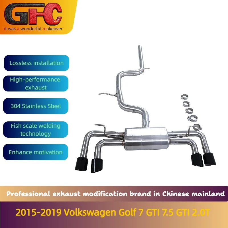 

Applicable to the 2015-2019 Volkswagen Golf 7 7.5 GTI SUS304 Mid Tail Catback High-performance Valvetronic Exhaust with Muffler