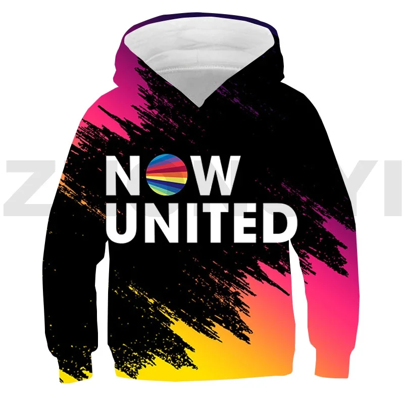 Hot Anime Now United 3D Print Hoodie for Teens Casual Daily Autumn Student Oversized Sweatshirt Kids Boys Sudaderas Clothes Men