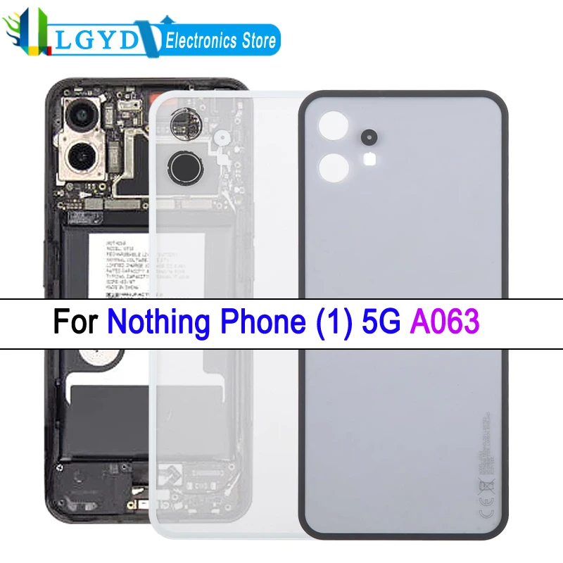 A063 Glass Battery Back Cover For Nothing Phone (1) 5G 2022, A063 Phone Rear Cover Repair Replacement Part