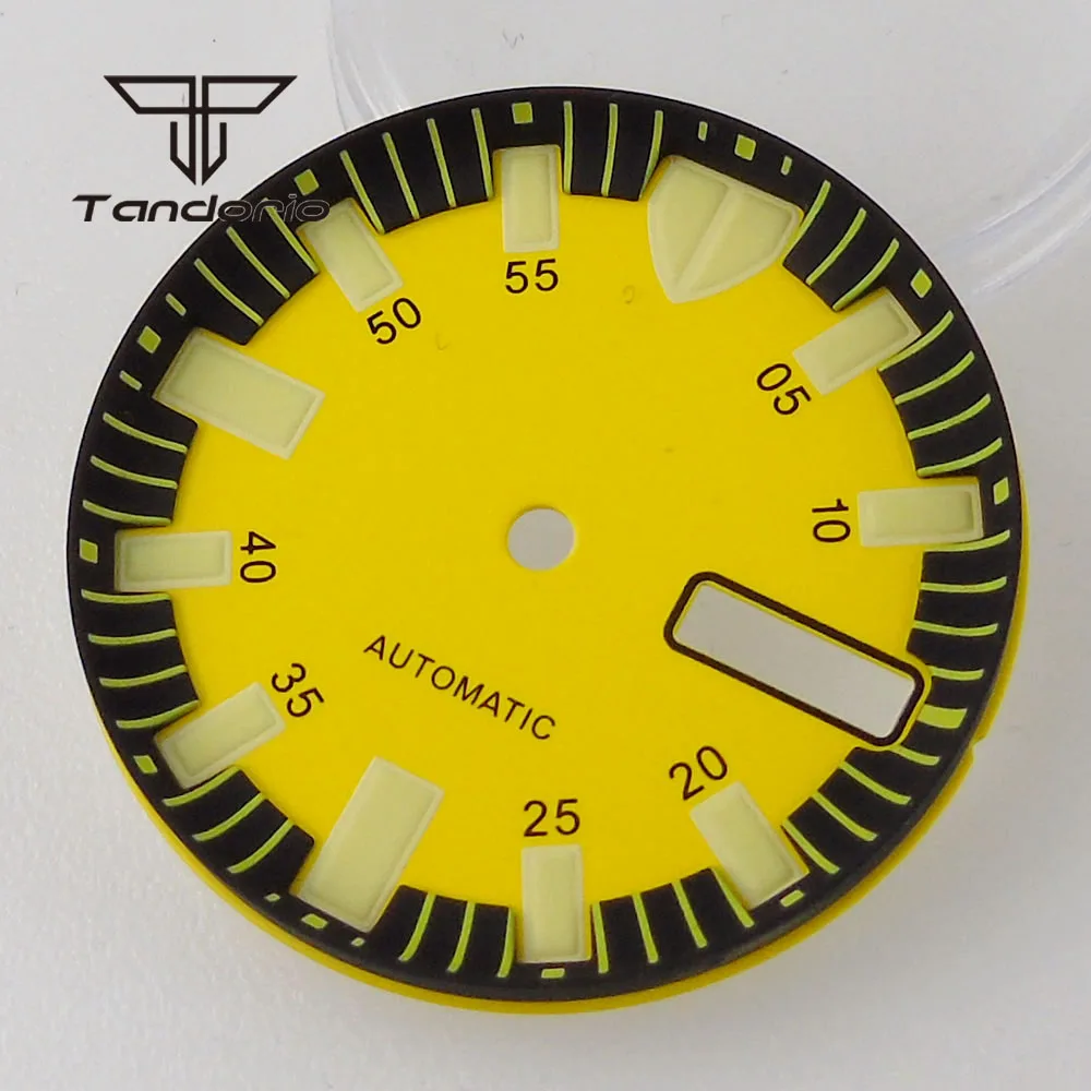 tandorio Edelstahl 20Bar 42mm Monster Dive Uhrengehäuse 3,8 Krone AR Saphirglas Zifferblatt Zeiger Set Fit NH35 NH36 Automatikwerk 8