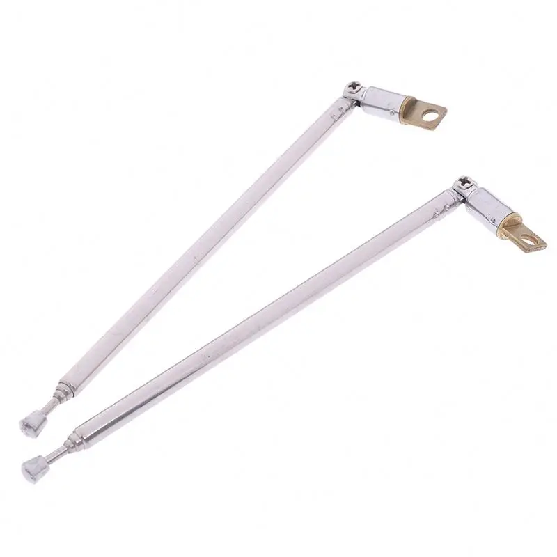 2pcs 37cm 4 Section Telescopic Stainless Steel AM FM Radio Universal Antenna