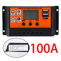 PWM Solar Charge Controller 30A/60A/80A/100A Auto Solar Panel LED Display Dual USB 5V Solar Panel Charger Battery Regulator