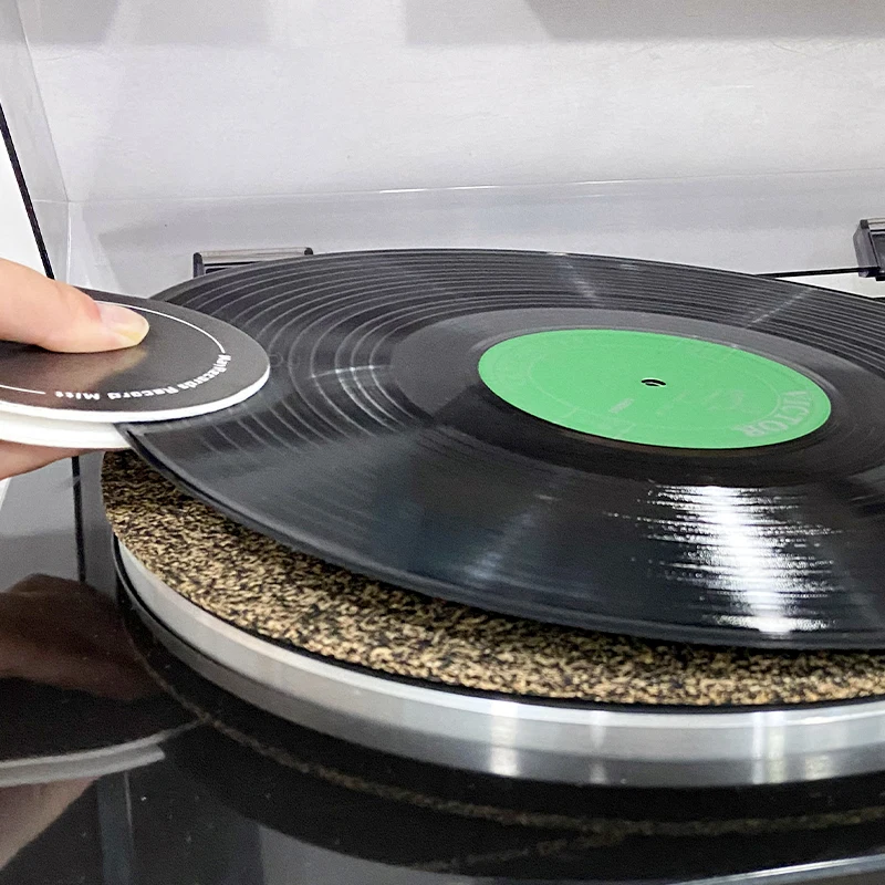 Almohadilla de disco de vinilo de 12 pulgadas, tapete de vinilo antiestático de corcho suave, alfombrilla antideslizante para tocadiscos LP, controlador de Audio, accesorios para fonógrafo