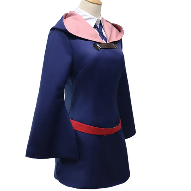 Anime Womens Costume Atsuko Akko Kagari cosplay Little Witch Academia Outfit Halloween Christmas Outfit Cloak Maid Dress