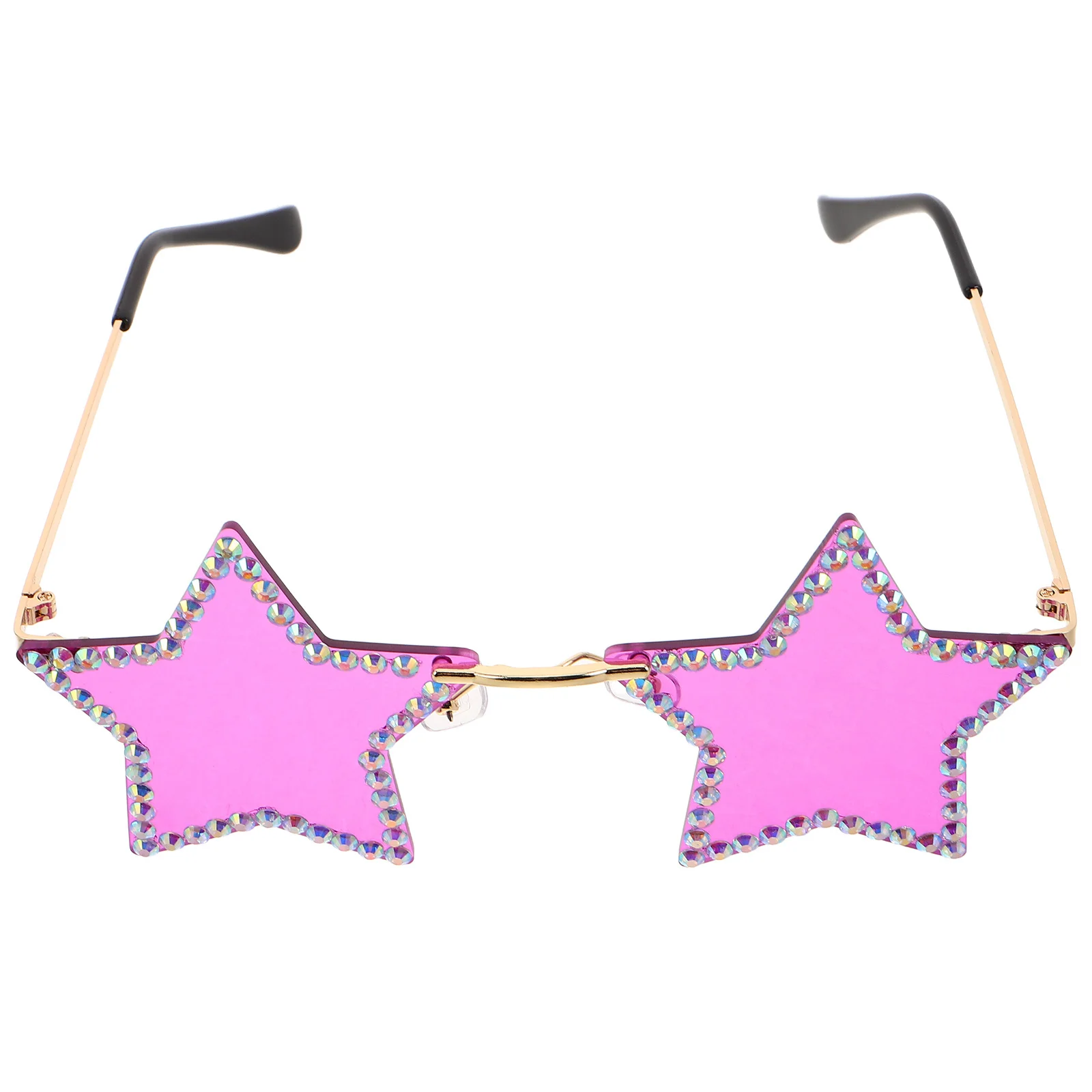 

Rhinestone Star Sunglasses Unique Pentagram Shape Fun Party Favors Disco Festival Eyewear with Uv Protection for