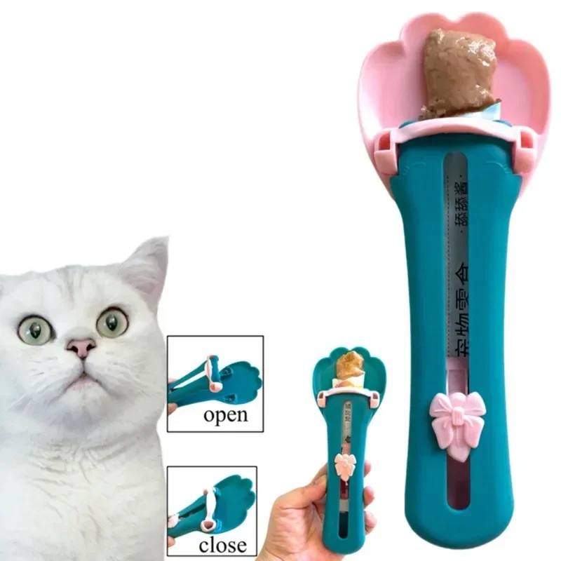 Pet Feeder Spoon Cat Strip Squeeze Spoons Multifunctional Cat Feeding Spoon for Cat Wet Food Feeding Supplies