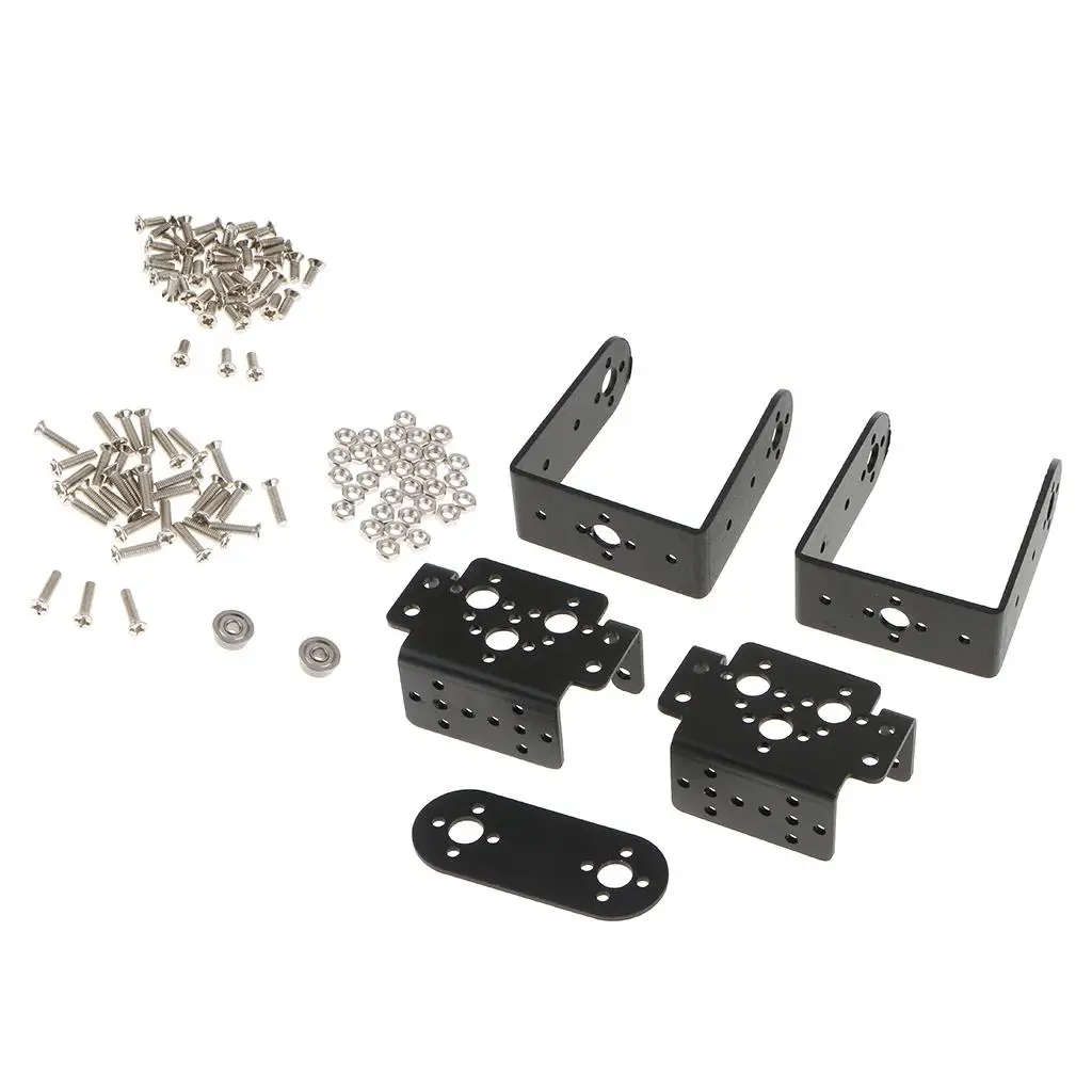 

Набор кронштейнов для сервоприводов: прочные держатели из нержавеющей стали для платформ робототехнических механизмов DIY