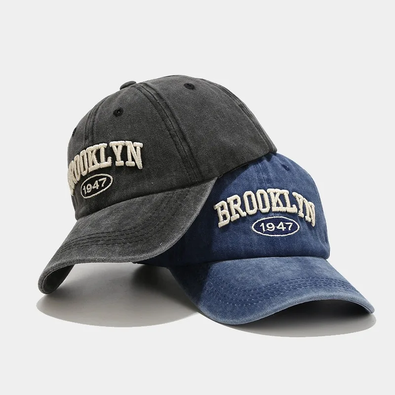 Retro Brooklyn Brief Stickerei Baseball mützen Frühling Sommer Männer Frauen Baumwolle verstellbare