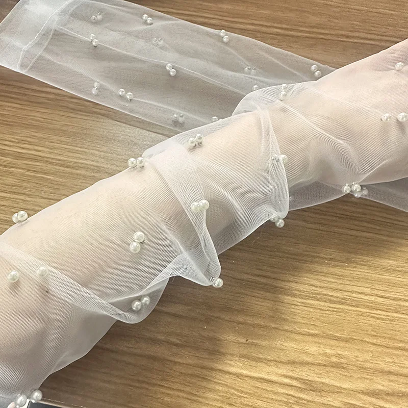 Elegant Bridal Replicated Pearl Gloves 1 Pair Removable Elbow Length Wedding Accessories Women Bridal Party DIY Gloves